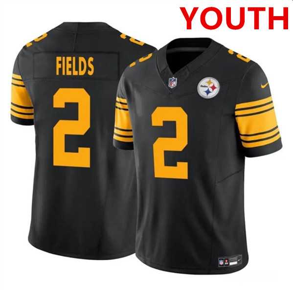 Youth Pittsburgh Steelers #2 Justin Fields Black 2023 F.U.S.E. Color Rush Limited Football Stitched Jersey Dzhi,We sell and wholesale Youth Pittsburgh Steelers #2 Justin Fields Black 2023 F.U.S.E. Color Rush Limited Football Stitched Jersey Dzhi on line form chian!